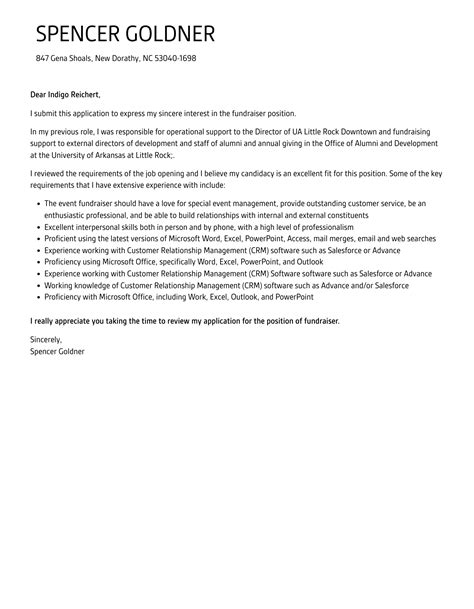fundraiser cover letter examples|Fundraiser Cover Letter .